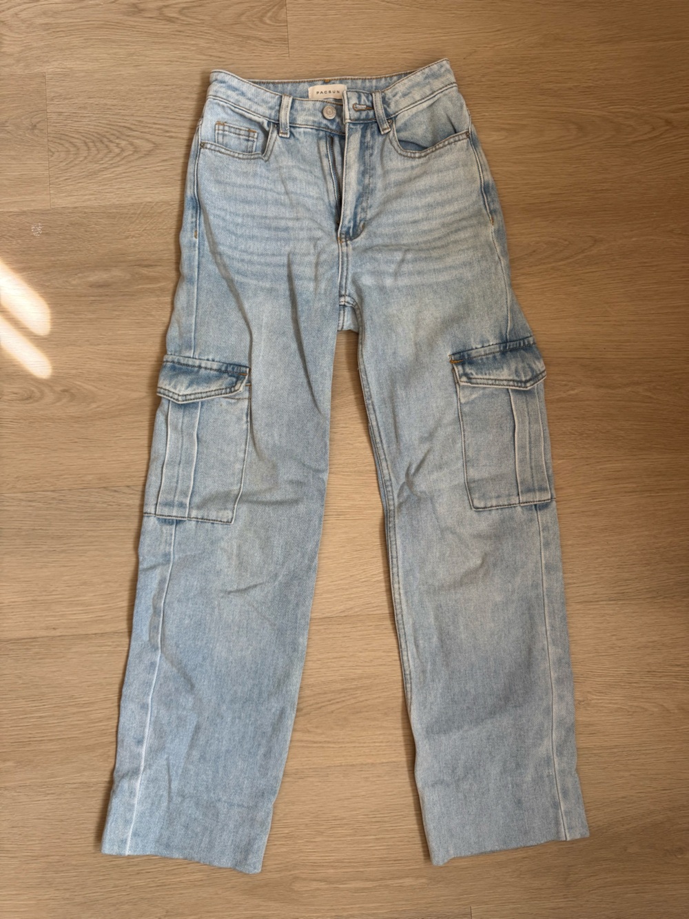 Light Blue Women’s Denim Cargo Jeans